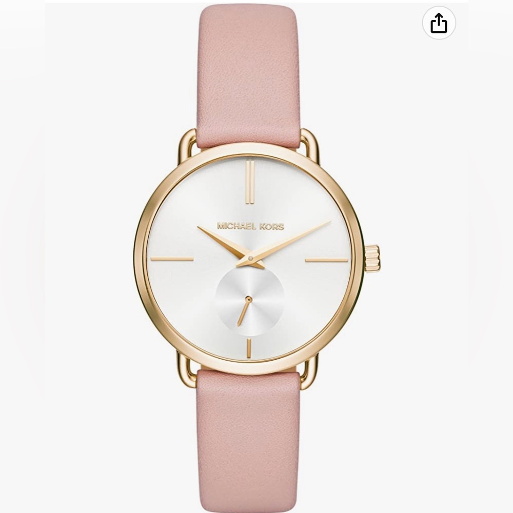 NWOT Michael Kors MK2659 Womens' "Portia" Pink Leather Wrist Watch
